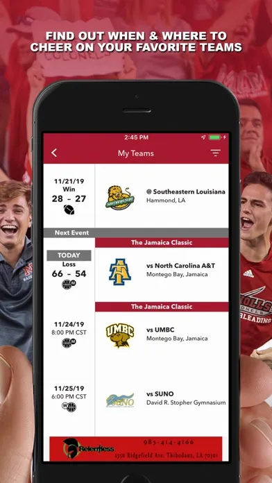Nicholls Athletics Ekran Görüntüleri