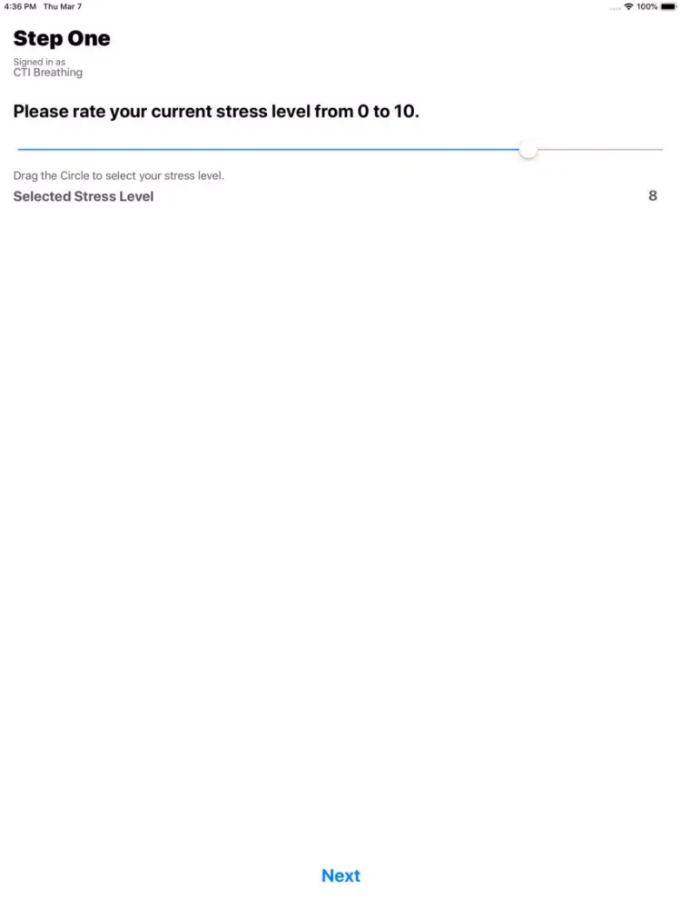CTI Breathing iPad  Screenshots