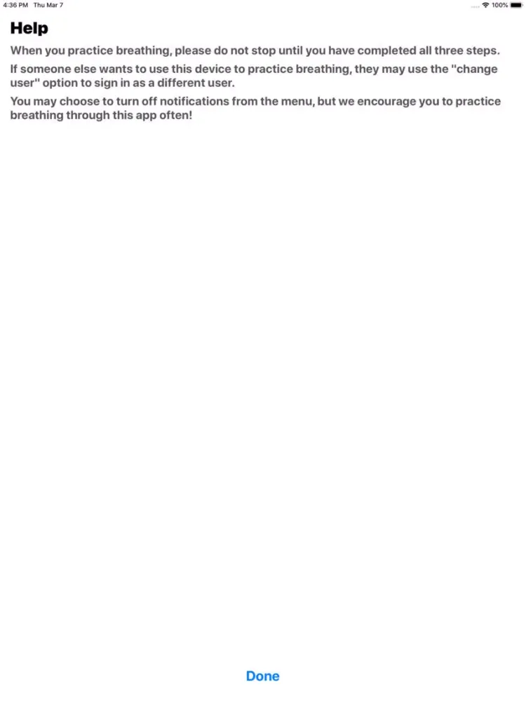 CTI Breathing iPad  Screenshots