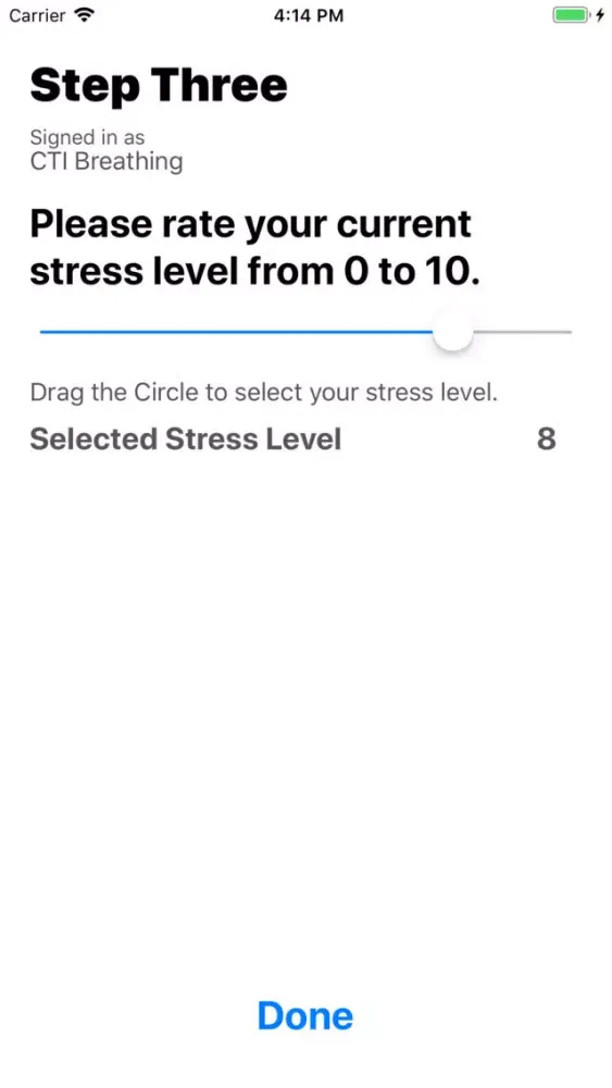 CTI Breathing Screenshots