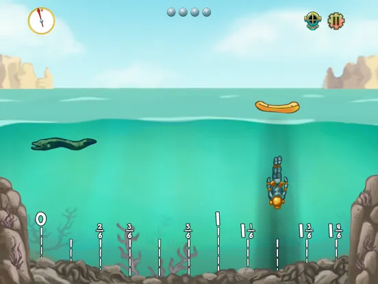 Pearl Diver: Number Line Math iPad  Screenshots