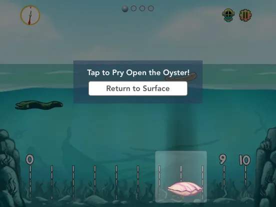 Pearl Diver: Number Line Math iPad  Screenshots