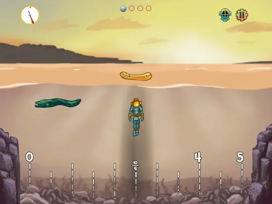 Pearl Diver: Number Line Math iPad  Screenshots