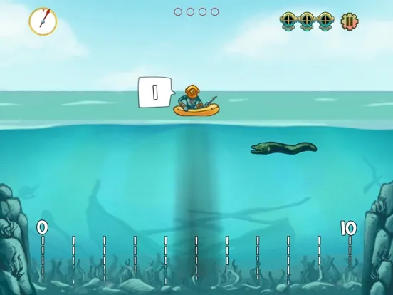 Pearl Diver: Number Line Math iPad  Screenshots