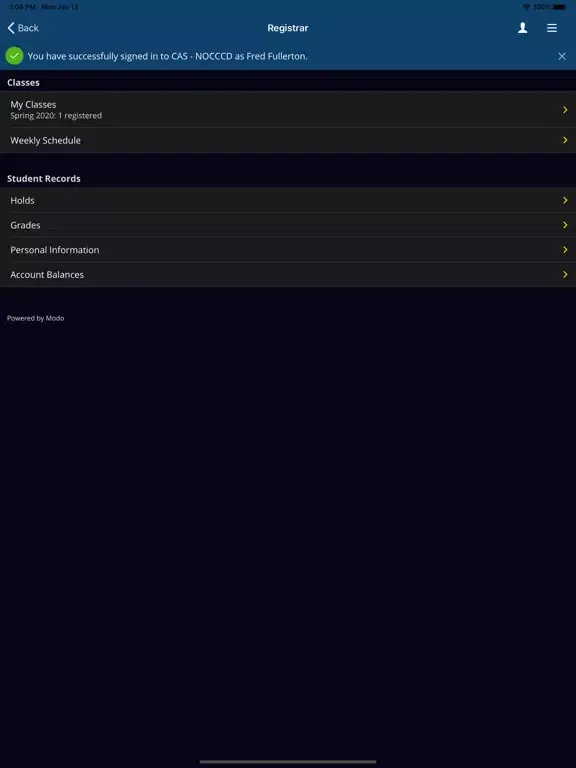 Fullerton College Mobile iPad 应用截图