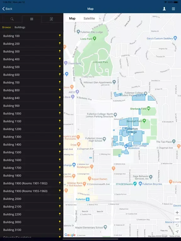Fullerton College Mobile iPad 应用截图