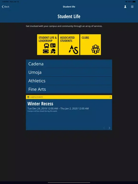Fullerton College Mobile iPad 应用截图