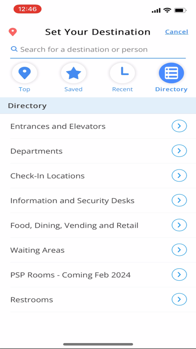 Tangkapan layar Northwell Wayfinding