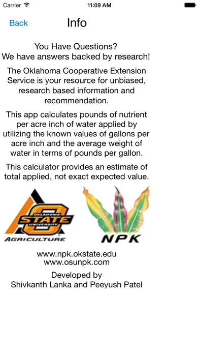 Crop Nutrients in Irrigation Water Calculator स्क्रीनशॉट
