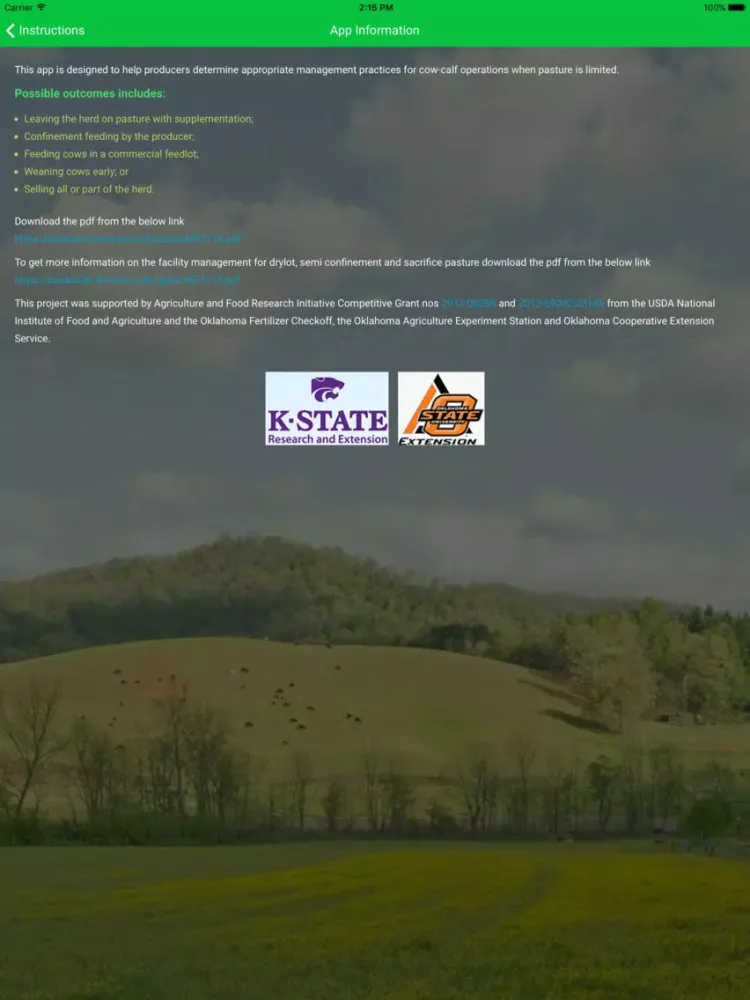 Cattle Mgmt in Limited Forage iPad  سکرین شاٹس