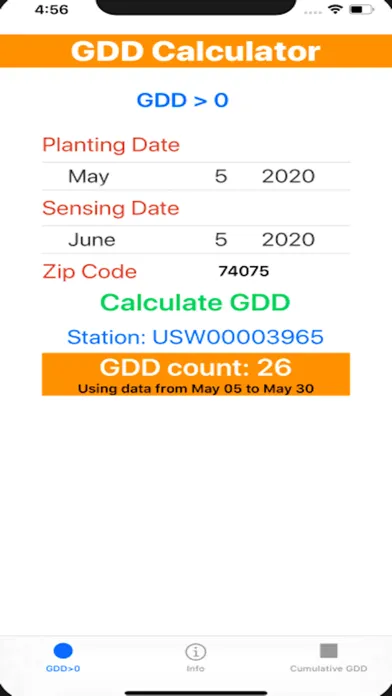 Growing Degree Days Calculator應用截圖