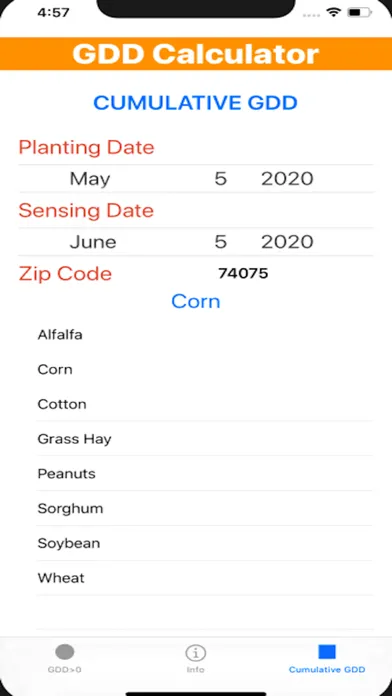 Growing Degree Days Calculator應用截圖