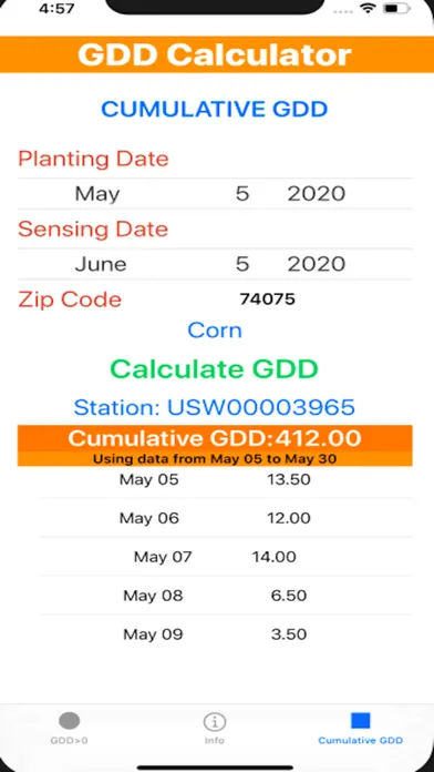Growing Degree Days Calculator應用截圖