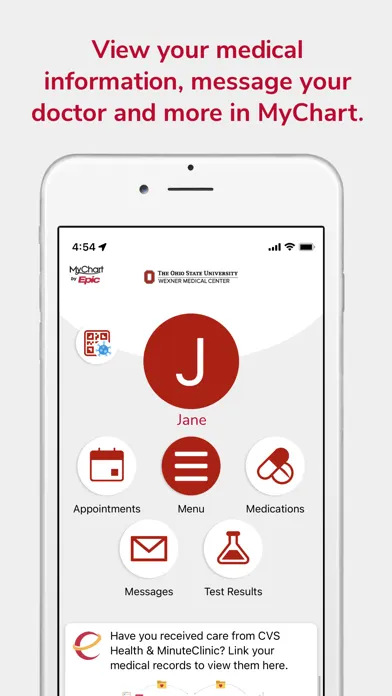 Ohio State MyHealth Screenshots