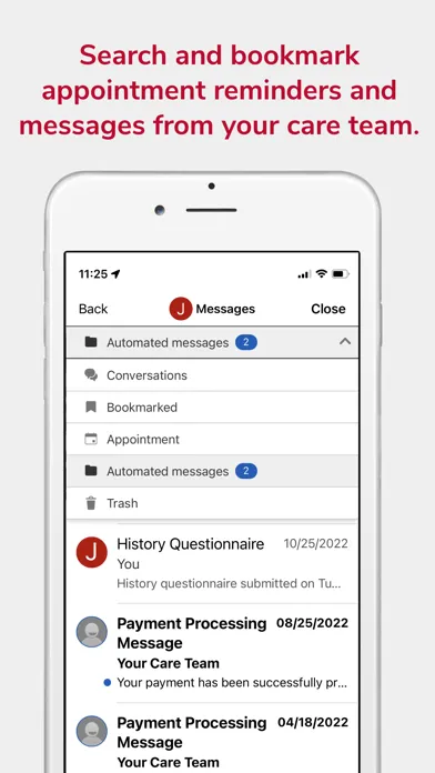 Ohio State MyHealth Screenshots