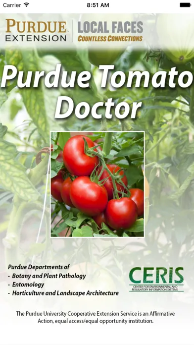 Ảnh chụp màn hình của Purdue Tomato Doctor