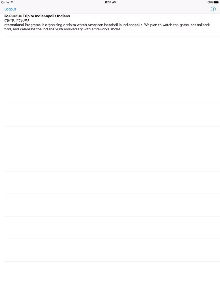 GatherUp Purdue iPad 应用截图