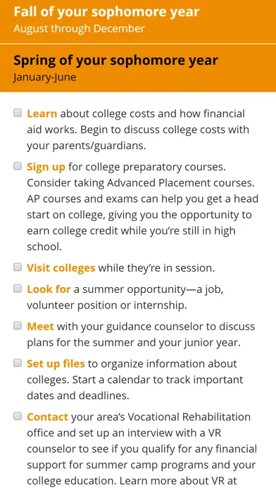 Screenshot di College Checklist