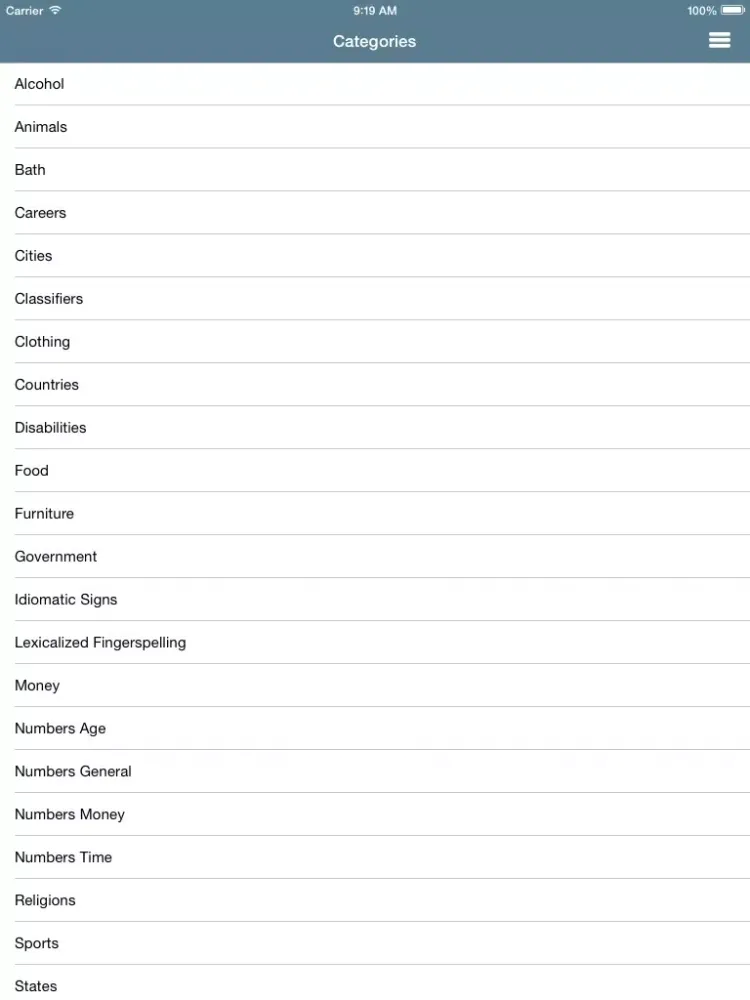 تصاویر ASL Dictionary from NTID iPad 