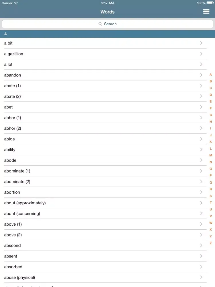 Zrzuty ekranu ASL Dictionary from NTID: Modified for Younger Users iPad 