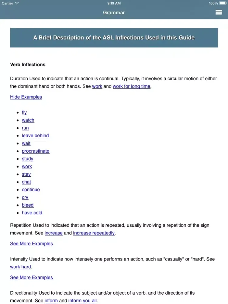 Zrzuty ekranu ASL Dictionary from NTID: Modified for Younger Users iPad 