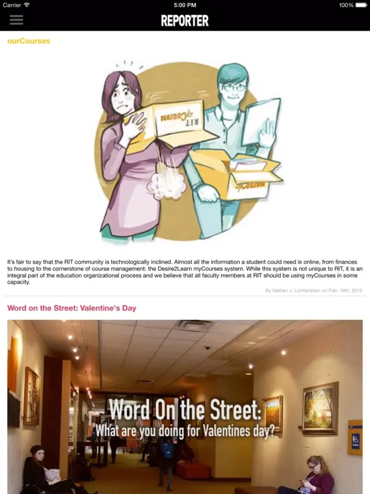 Screenshot di Reporter Magazine iPad 
