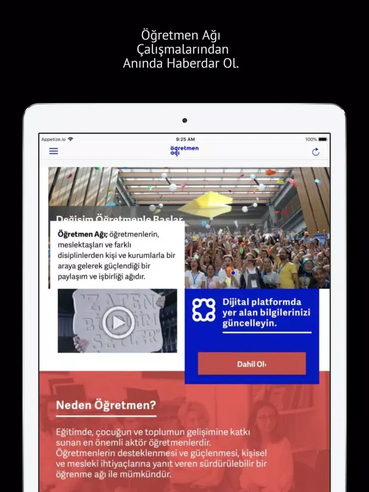 تصاویر Öğretmen Ağı iPad 