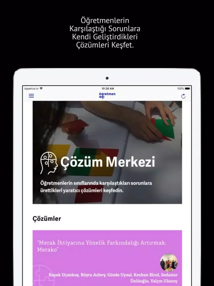 تصاویر Öğretmen Ağı iPad 
