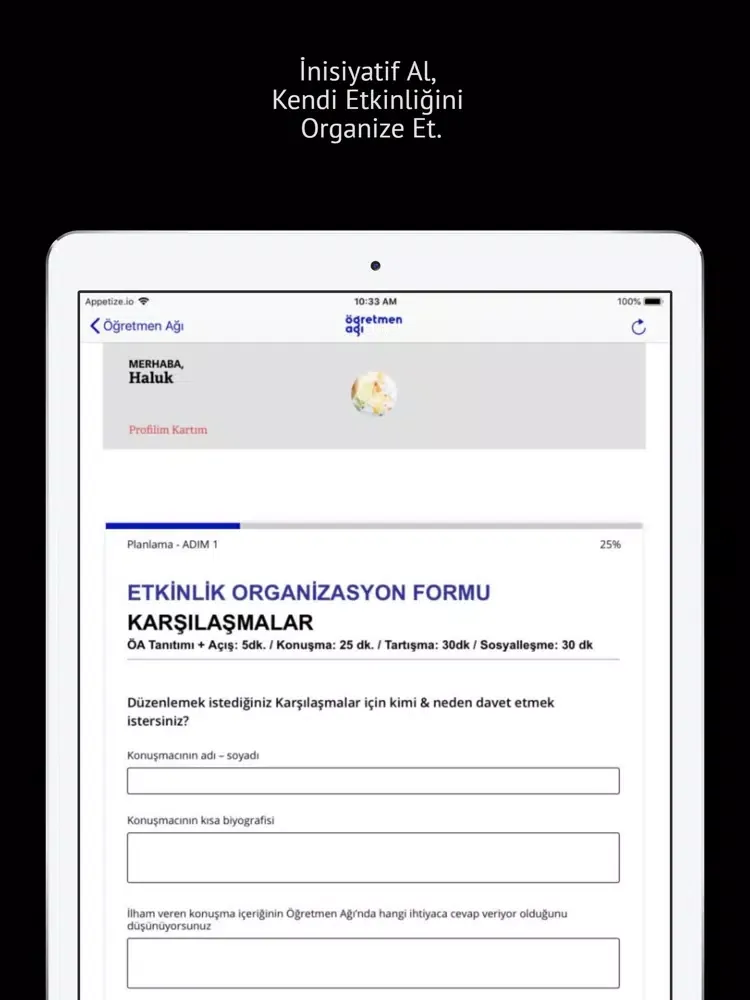 تصاویر Öğretmen Ağı iPad 