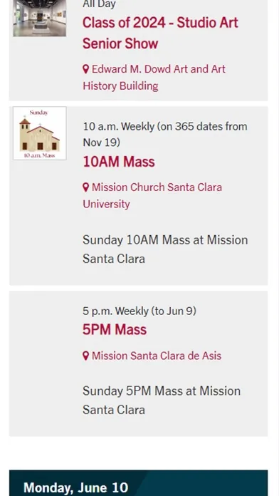 Скриншоты Santa Clara University Mobile
