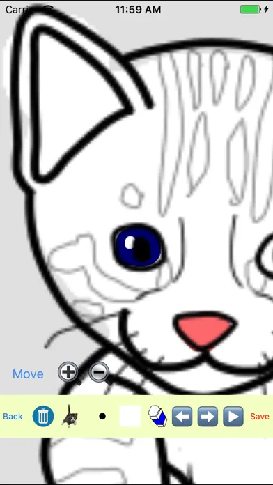 Kitten Cat Moves Coloring Book スクリーンショット