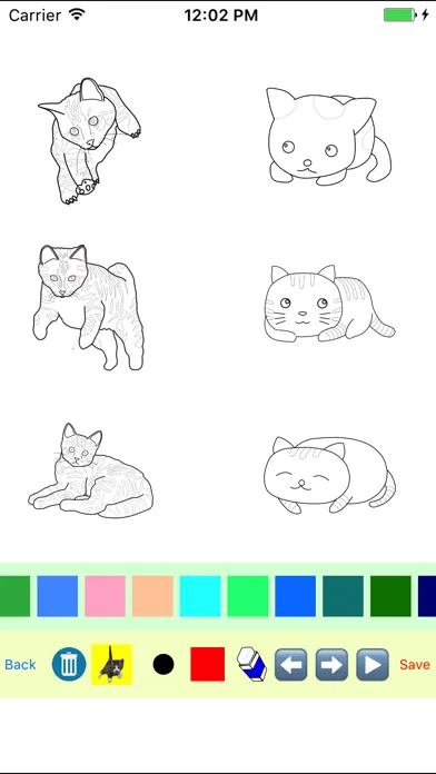 Kitten Cat Moves Coloring Book スクリーンショット