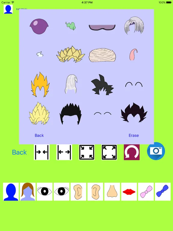 CharacterMaker for Dragon Ball iPad  Ekran Görüntüleri