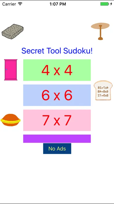 Easy SUDOKU 4x4,6x6,7x7 with Secret Tools سکرین شاٹس