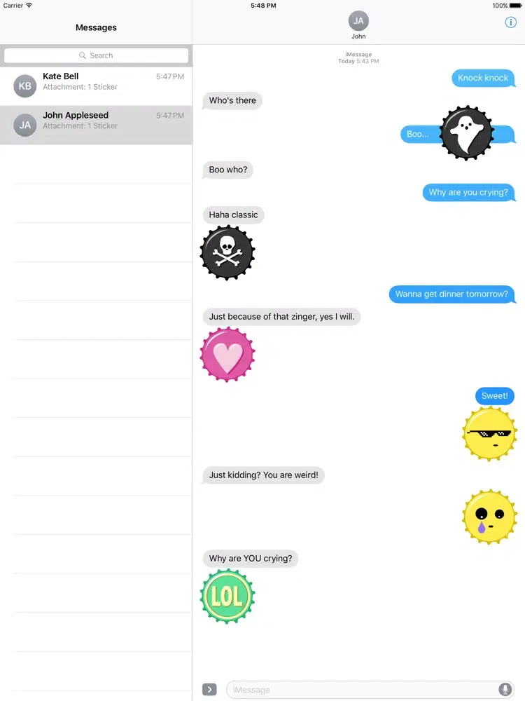Скриншоты Bottle Cap Stickers! iPad 