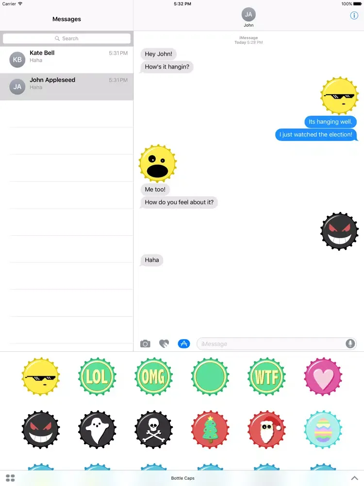 Скриншоты Bottle Cap Stickers! iPad 