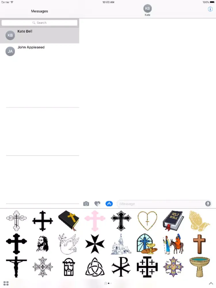 Capturas de pantalla de Christian Stickers MW iPad 