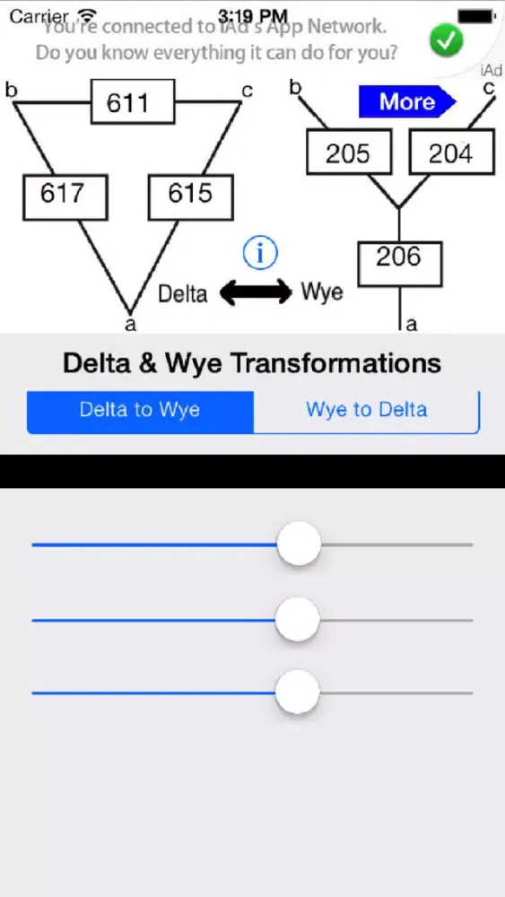 ภาพหน้าจอของ Delta Wye Transformation