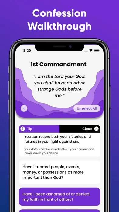 Zrzuty ekranu iConfess: Confession Guide
