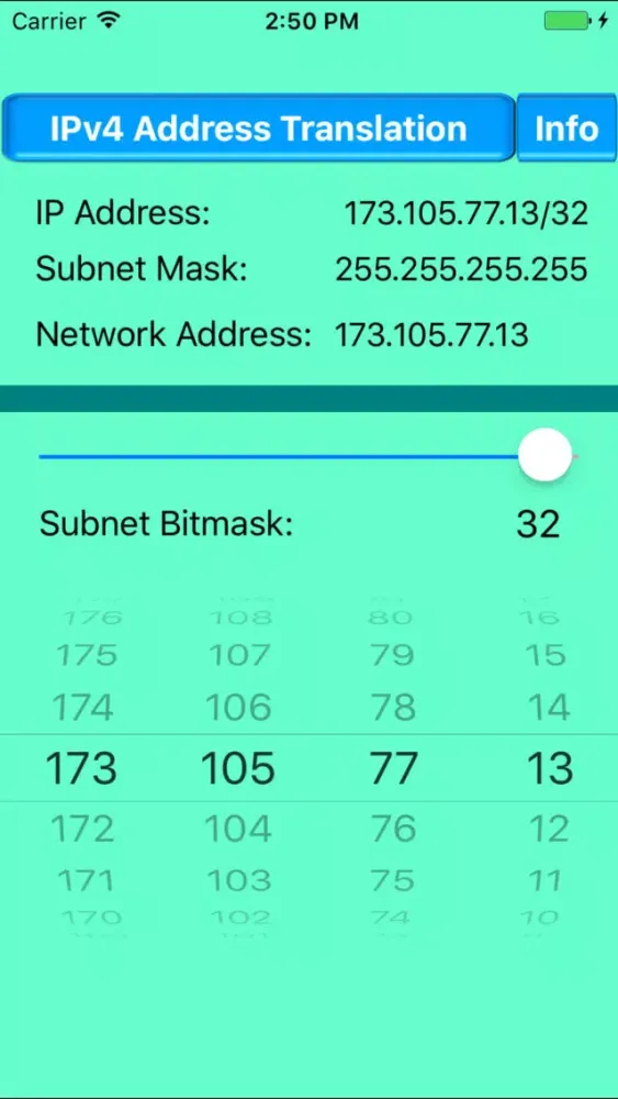 Capturas de tela do IPv4 Network Address Translator