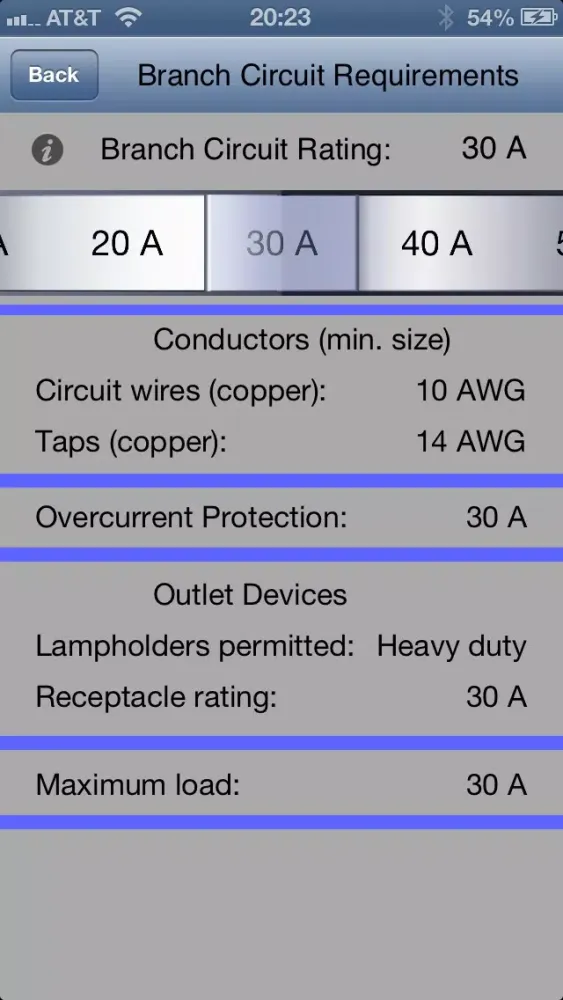 Ảnh chụp màn hình của Electrical Code Navigator