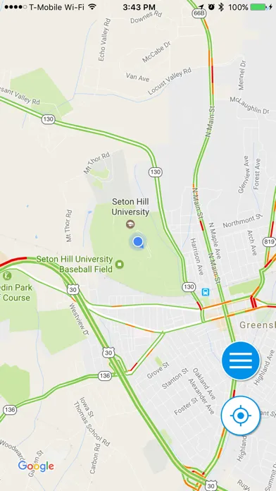 Seton Hill Shuttle Tracker Screenshots
