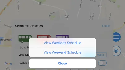 Seton Hill Shuttle Tracker Screenshots