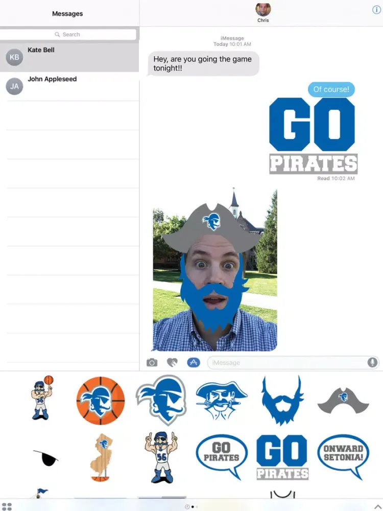 Capturas de pantalla de Seton Hall Stickers iPad 