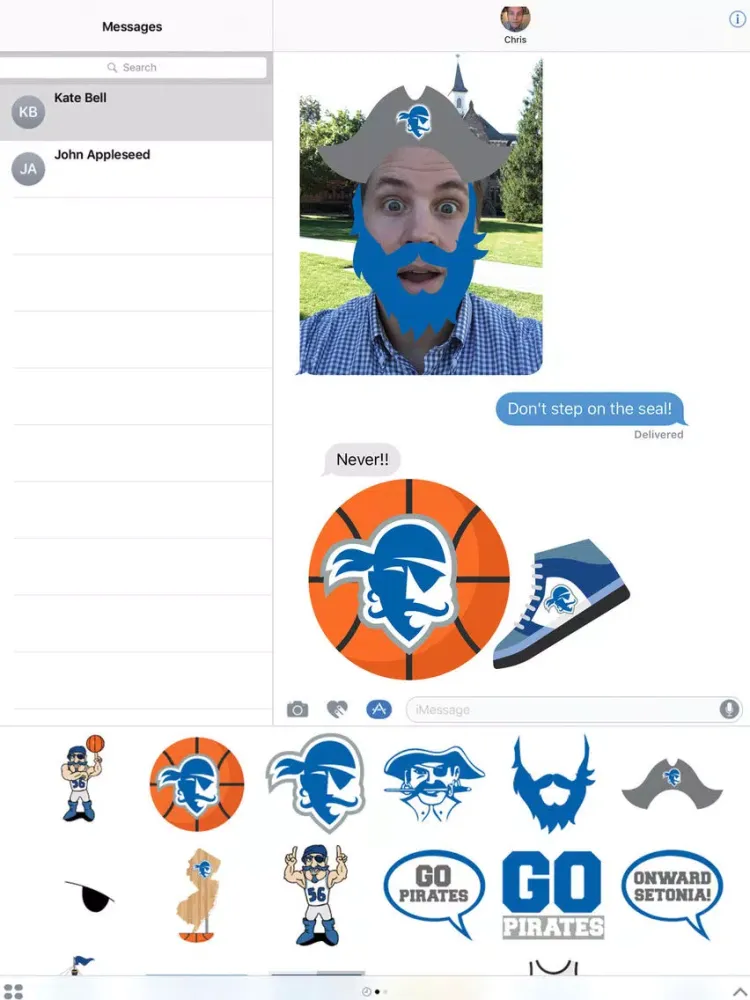 Capturas de pantalla de Seton Hall Stickers iPad 