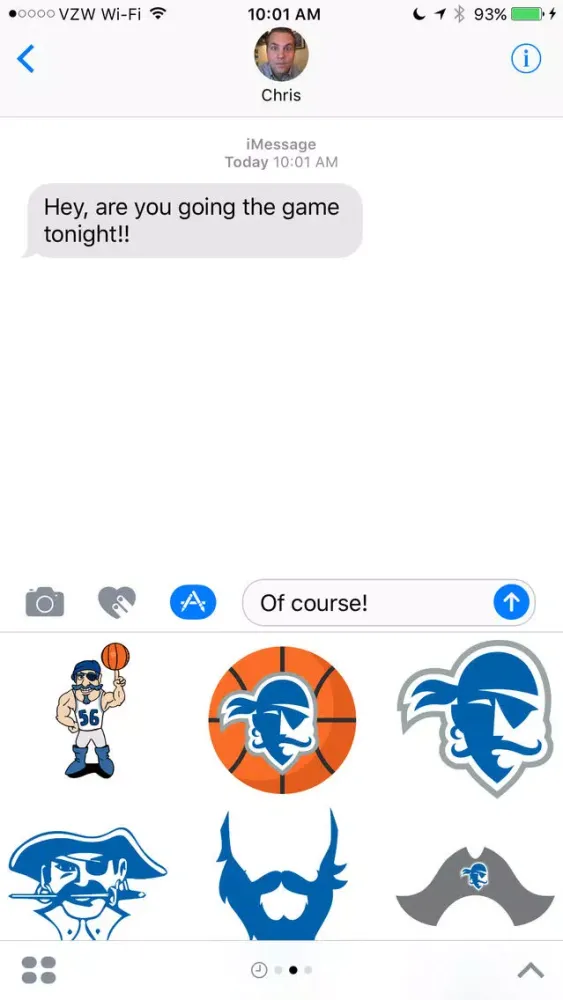 Capturas de pantalla de Seton Hall Stickers