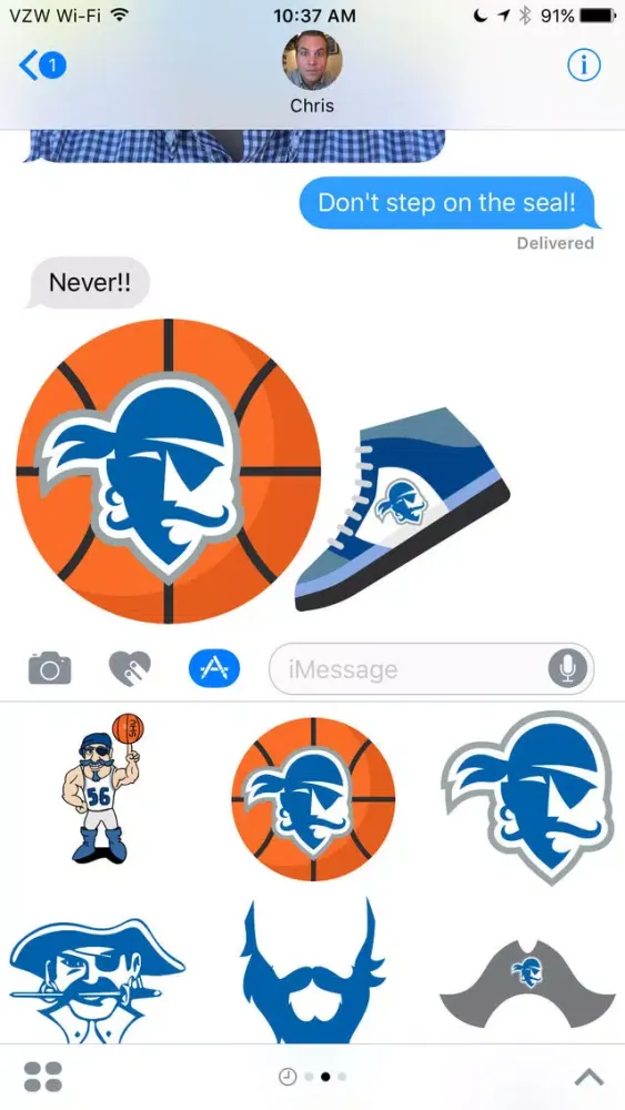 Capturas de pantalla de Seton Hall Stickers