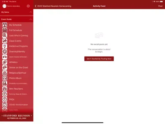 ภาพหน้าจอของ Stanford Reunion iPad 
