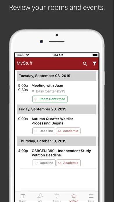 ภาพหน้าจอของ Stanford GSBGo