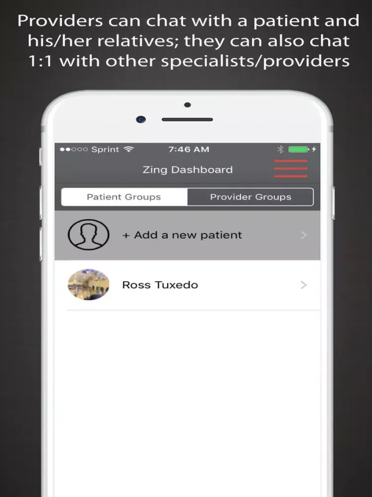 Tangkapan layar Stanford Care Navigator iPad 